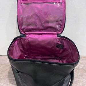 Vintage Yves Saint Laurent YSL Parfums Black Travel Cosmetic Bag Gold Chains Y2K